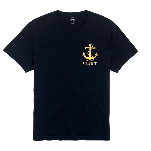 J.Crew Men’s Fleet Anchor Graphic Tee Navy Blue NWOT - Picture 1 of 4